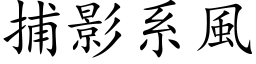 捕影系風 (楷体矢量字库)