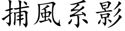 捕风系影 (楷体矢量字库)