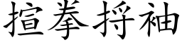 揎拳捋袖 (楷体矢量字库)