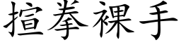 揎拳裸手 (楷体矢量字库)