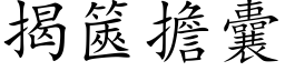 揭篋担囊 (楷体矢量字库)