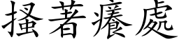 搔著癢處 (楷体矢量字库)