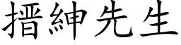 搢绅先生 (楷体矢量字库)