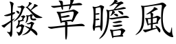 拨草瞻风 (楷体矢量字库)