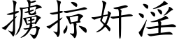 掳掠奸淫 (楷体矢量字库)