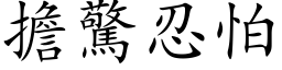 擔驚忍怕 (楷体矢量字库)