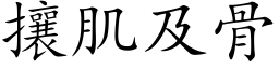 攘肌及骨 (楷体矢量字库)