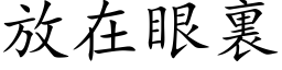 放在眼裏 (楷体矢量字库)