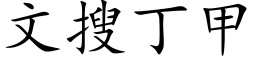 文搜丁甲 (楷体矢量字库)