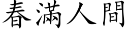 春满人间 (楷体矢量字库)