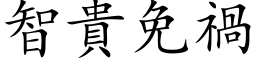 智貴免禍 (楷体矢量字库)