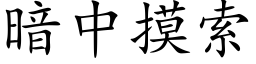 暗中摸索 (楷体矢量字库)