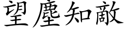 望尘知敌 (楷体矢量字库)