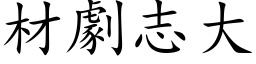 材剧志大 (楷体矢量字库)