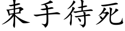 束手待死 (楷体矢量字库)