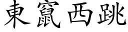 東竄西跳 (楷体矢量字库)