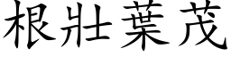 根壮叶茂 (楷体矢量字库)