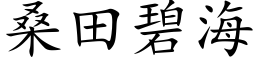 桑田碧海 (楷体矢量字库)