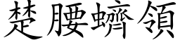 楚腰蠐领 (楷体矢量字库)