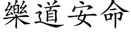 樂道安命 (楷体矢量字库)