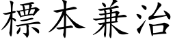 標本兼治 (楷体矢量字库)