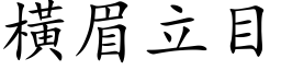 橫眉立目 (楷体矢量字库)