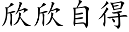 欣欣自得 (楷体矢量字库)