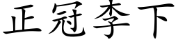 正冠李下 (楷体矢量字库)