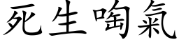 死生啕氣 (楷体矢量字库)