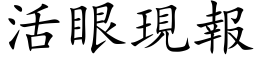 活眼現報 (楷体矢量字库)