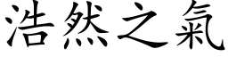 浩然之气 (楷体矢量字库)