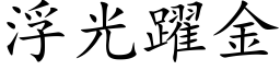 浮光躍金 (楷体矢量字库)