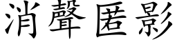 消声匿影 (楷体矢量字库)