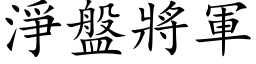 淨盤將軍 (楷体矢量字库)