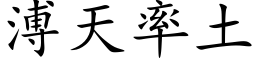 溥天率土 (楷体矢量字库)