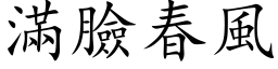 满脸春风 (楷体矢量字库)