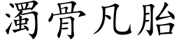 浊骨凡胎 (楷体矢量字库)