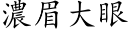 浓眉大眼 (楷体矢量字库)