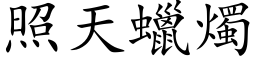 照天蠟燭 (楷体矢量字库)