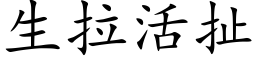 生拉活扯 (楷体矢量字库)