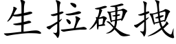 生拉硬拽 (楷体矢量字库)