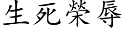 生死荣辱 (楷体矢量字库)