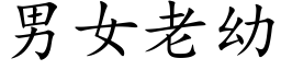 男女老幼 (楷体矢量字库)