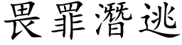 畏罪潜逃 (楷体矢量字库)