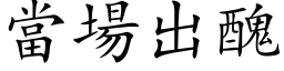 当场出丑 (楷体矢量字库)