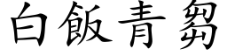 白飯青芻 (楷体矢量字库)