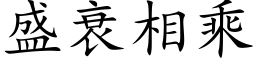 盛衰相乘 (楷体矢量字库)