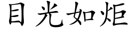 目光如炬 (楷体矢量字库)