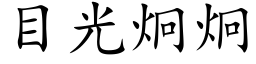 目光炯炯 (楷体矢量字库)