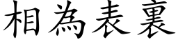 相為表裏 (楷体矢量字库)